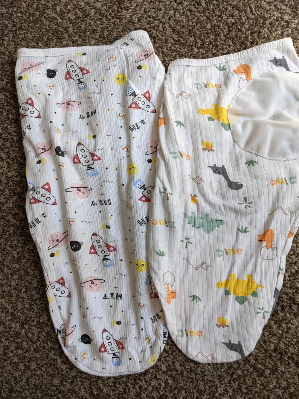 Baby Swaddle Set with Space & Dino Prints